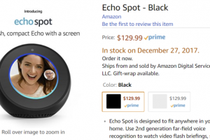Запасы Amazon Echo Spot закончились в первый день старта поставок»